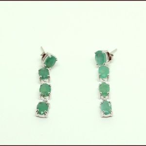 Beautiful 23 tcw. Nat. Brazilian Emerald Earrings